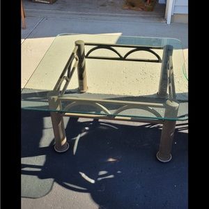 Glass coffee table